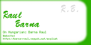 raul barna business card